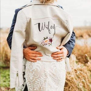 WIFEY custom made faux leather jacket